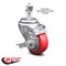 Service Caster 3 Inch Red Polyurethane Wheel Swivel 12mm Threaded Stem Caster with Brake SCC-TS20S314-PPUB-RED-TLB-M1215 - alternate 2